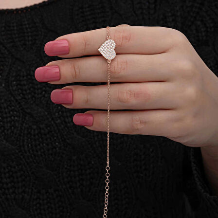 Supertrend Gümüş Rose Kalp Kadın Bileklik