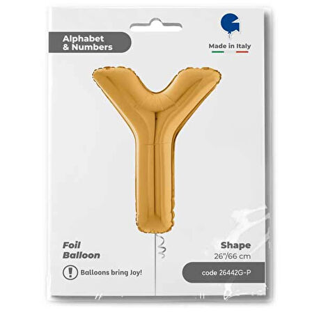 Y Harf Supertrend Altın Folyo Balon 26"