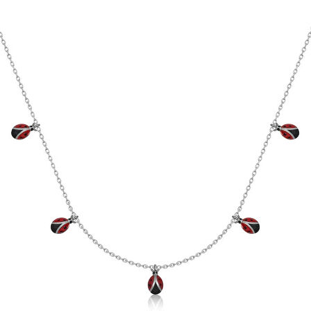 Supertrend Gümüş Uğur Böceği Şans Kadın Kolye