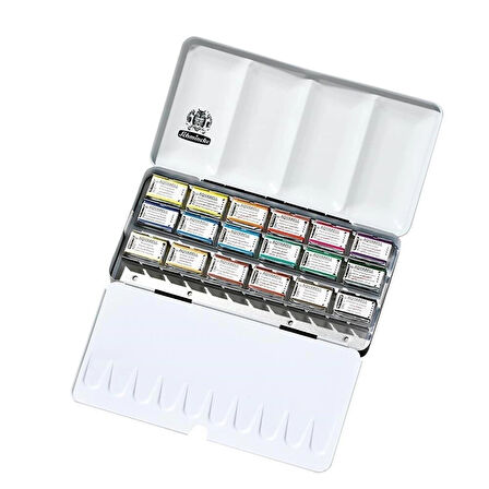 Supertrend Horadam Aquarell Taş Tablet Sulu Boya Seti Tam Tablet 18 Renk Metal Kutu