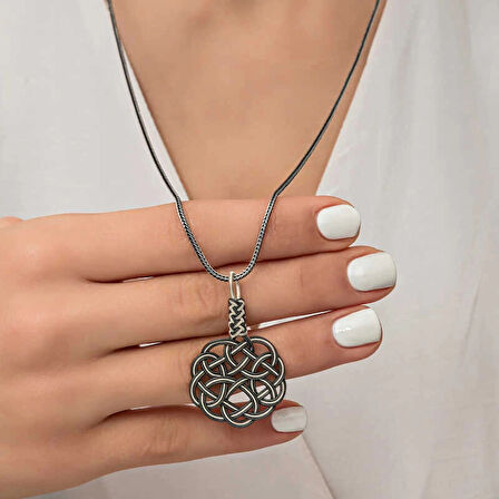 Supertrend Gümüş Kazaziye Örgü Kadın Kolye