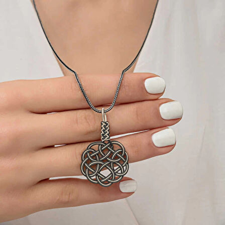 Supertrend Gümüş Kazaziye Örgü Kadın Kolye