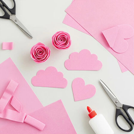 Açık Pembe Krapon Kağıdı 50x200