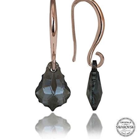 Supertrend Swa Crystal Taşlı Gümüş Yeşil Taşlı Damla Sallantılı Kadın Küpe