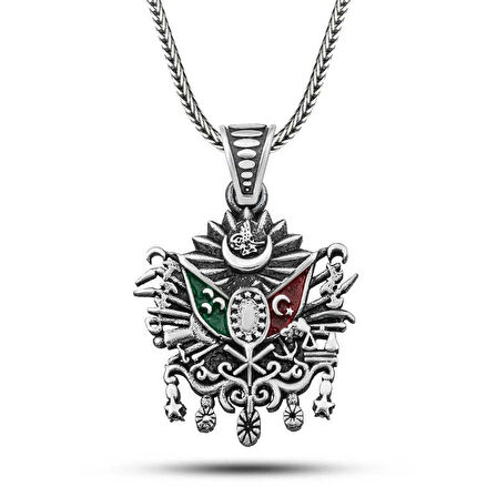 Supertrend Gümüş Osmanlı Devlet Armalı Erkek Kolye