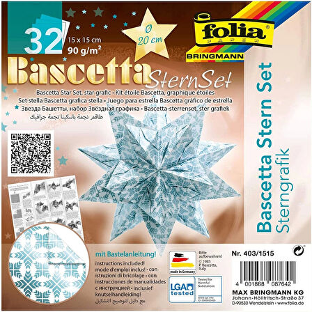 Supertrend Bascetta Stern Çift Taraflı Origami Kağıdı 15x15 cm. 32 Yaprak MAVİ