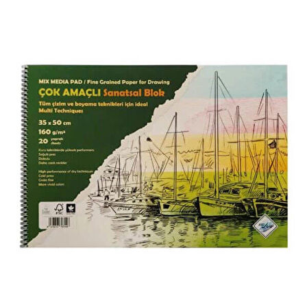 Supertrend Resim Defteri Multi Teknik 35x50 170 Gr.20 Yp. (SD-104)