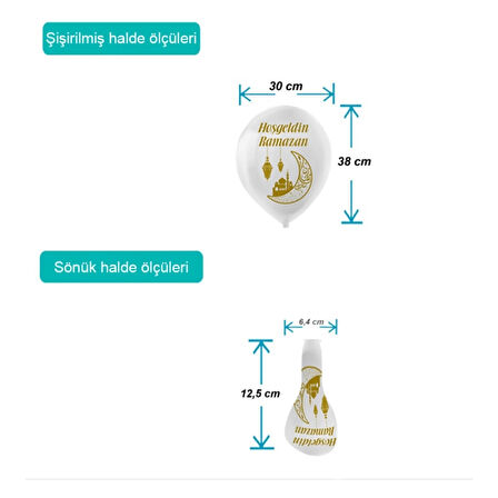 Hoşgeldin Ramazan Baskılı Pastel Balon 11"