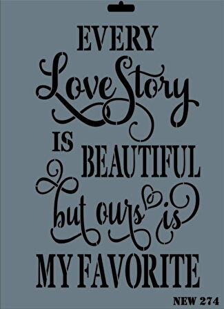 Supertrend Stencil Boyama Şablonu 25x35 cm. NEW-274