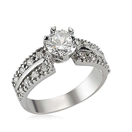 Supertrend Gümüş Tek Taş Kadın Yüzük