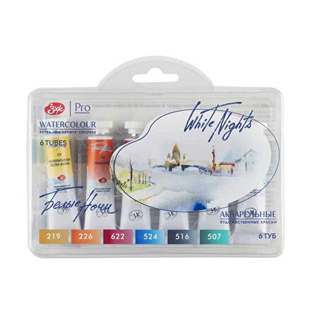 Supertrend White Nights Tüp Sulu Boya Seti Sunset 6 Renk x 10 ml.