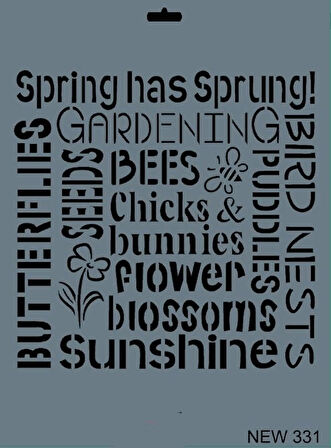 Supertrend Stencil Boyama Şablonu 25x35 cm. NEW-331