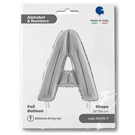 A Harf Supertrend Gümüş Folyo Balon 26"