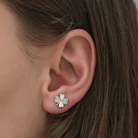 Supertrend Gümüş Yonca Küpe