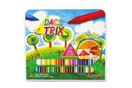 Supertrend Dacstrix Üçgen Mum Boya 24 Renk Plastik Çantalı