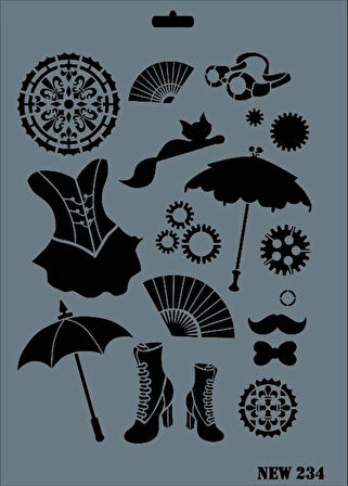 Supertrend Stencil Boyama Şablonu 25x35 cm. NEW-234