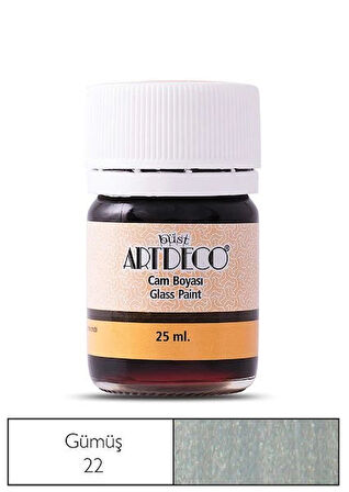 Supertrend Cam Vitray Boyası 25 ml. 22 METALİK GÜMÜŞ