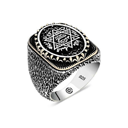 Supertrend Gümüş Süleyman Mührü Oval Erkek Yüzük