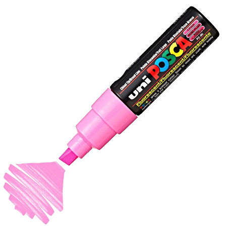Supertrend Posca PC-8K Boyama Markörü 8 mm. Kesik Uç FLORESAN PEMBE