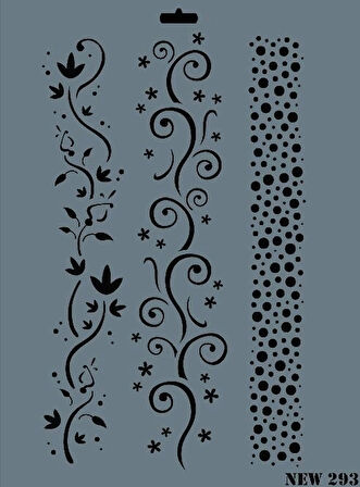 Supertrend Stencil Boyama Şablonu 25x35 cm. NEW-293