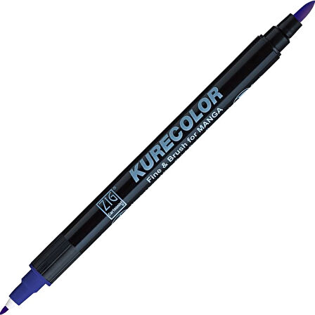 Supertrend Kurecolor Fine & Brush for MANGA Marker Çizim Kalemi 317 Blue
