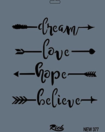 Supertrend Stencil Boyama Şablonu 25x35 cm. NEW-377