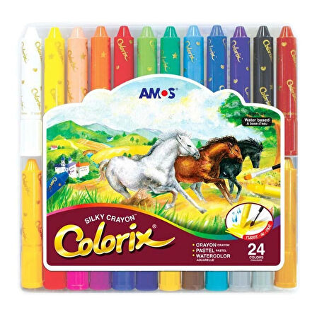 Supertrend Colorix Silky Crayon Üçü Bir Arada Boya 24 Renk