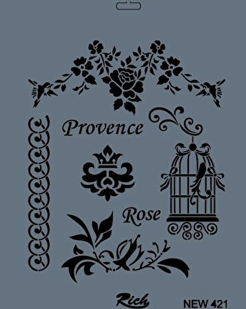 Supertrend Stencil Boyama Şablonu 25x35 cm. NEW-421