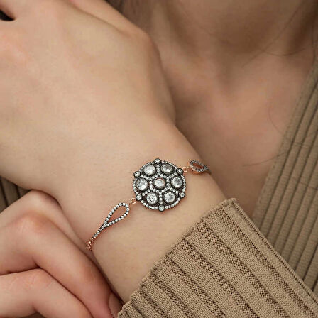 Supertrend Gümüş Rose Elmas Montür Bileklik