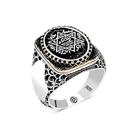 Supertrend Gümüş Süleyman Mührü Oval Erkek Yüzük