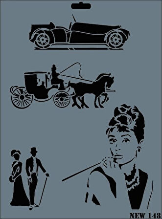 Supertrend Stencil Boyama Şablonu 25x35 cm. NEW-148