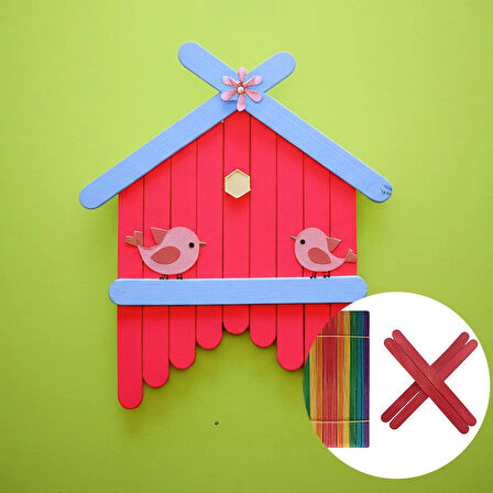 Karışık Renkli Dondurma Çubuğu 12cm