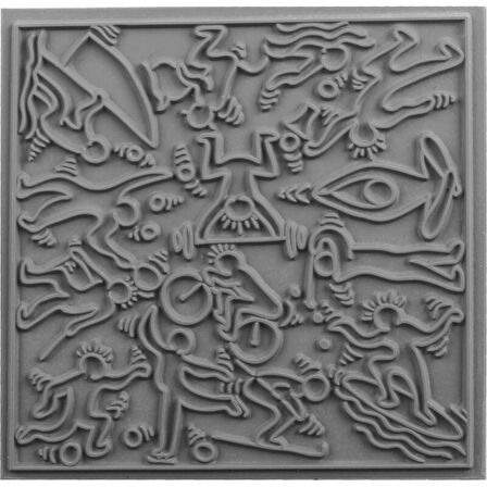 Supertrend Texture Plate Silikon Polimer Kil Desen ve Doku Kalıbı 9x9 cm. SPORTS
