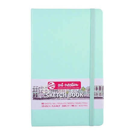 Supertrend Art Creation Sketchbook Sert Kapak Eskiz Çizim Defteri 140 gr. 13x21 cm. 80 yp. PASTEL MİNT YEŞİLİ