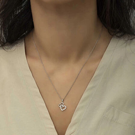 Supertrend Gümüş Kalp Kadın Kolye