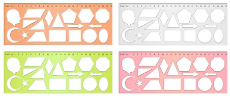 Supertrend Geometrik Şekiller Şablonu 25 cm.