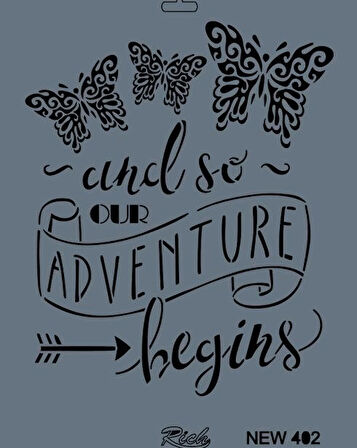 Supertrend Stencil Boyama Şablonu 25x35 cm. NEW-402