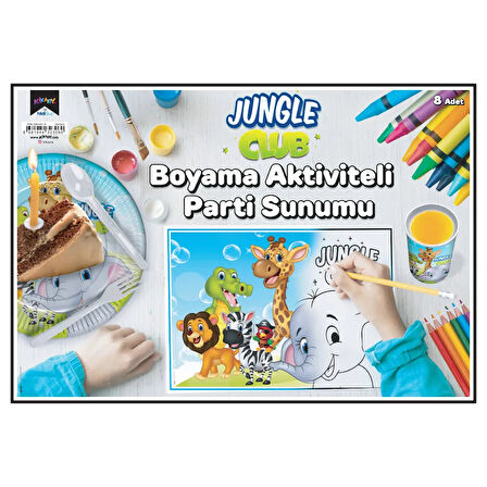 Jungle Club Boyama Aktiviteli Parti Sunumu 8li