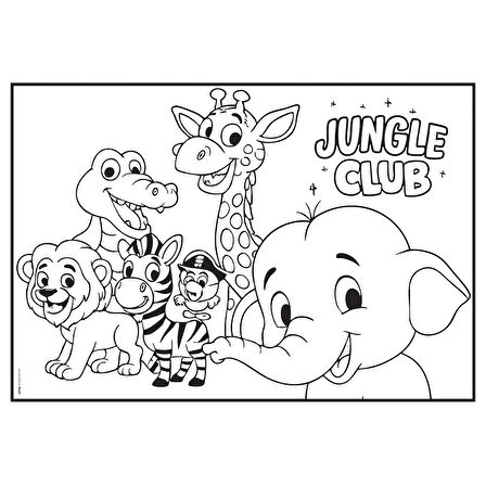 Jungle Club Boyama Aktiviteli Parti Sunumu 8li