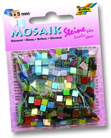 Supertrend Parlak Mozaik Taşı 5x5 mm. 700 Adet 20 RENK KARIŞIK