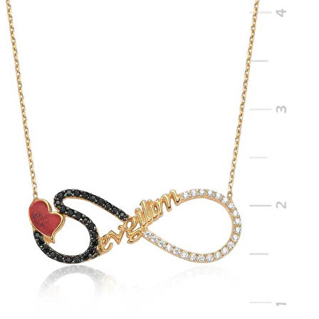 Supertrend Gümüş Sevgilim Yazılı Sonsuzluk Kadın Kolye