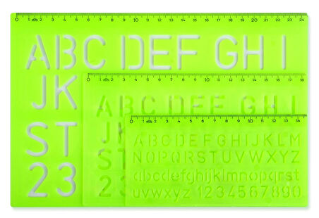 Supertrend Büyük Harf Yazı Şablonu Seti 10-20-30 mm.