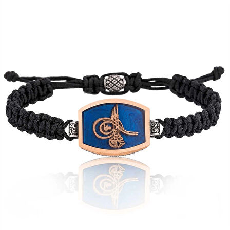 Supertrend Gümüş Tuğralı Makrome Erkek Bileklik