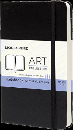 Supertrend Art Sketchbook Sert Kapak Eskiz Çizim Defteri 9x14 cm. 165 gr. 80 Sayfa Siyah