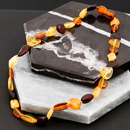 Supertrend Bebek Damla Kehribar Diş Kolye