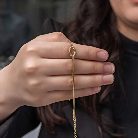 Supertrend Gümüş Gold Aşk Düğüm Kadın Bileklik