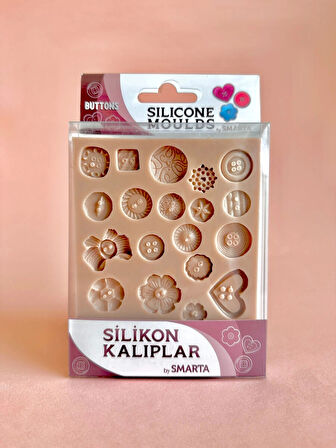Supertrend Silicone Moulds Silikon Epoksi ve Polimer Kil Kalıbı BUTTONS