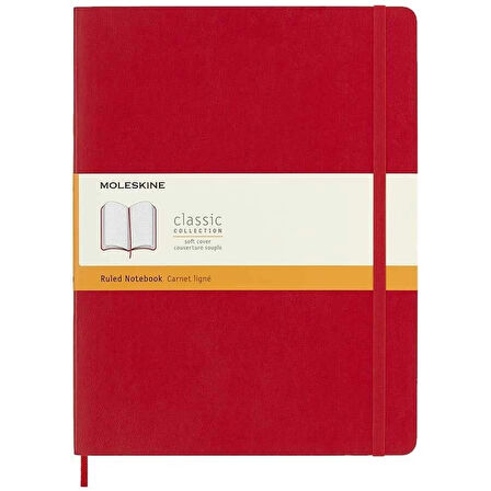 Supertrend Yumuşak Kapak Çizgili Defter XL Boy 19x25 cm. 192 Sayfa Scarlet Kırmızı