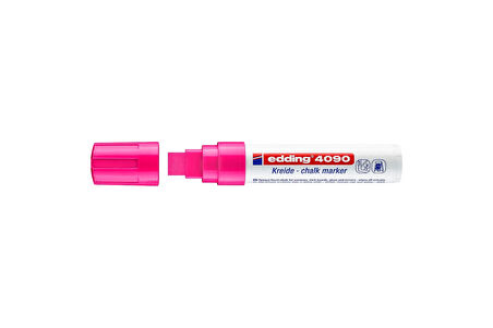 Supertrend 4090 Kara Tahta ve Cam için Likit Tebeşir Kalemi 15 mm Kesik Uç FOSFORLU PEMBE