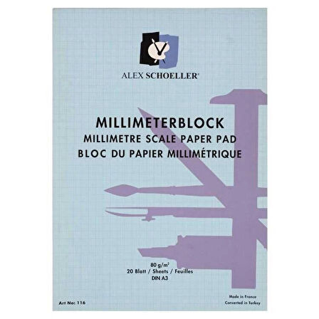 Supertrend Milimetrik Blok Mavi A3 20 yaprak